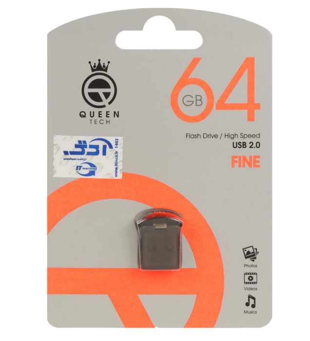 فلش مموری کوئین تک مدل FINE ظرفیت ۶۴ گیگابایت USB 2.0