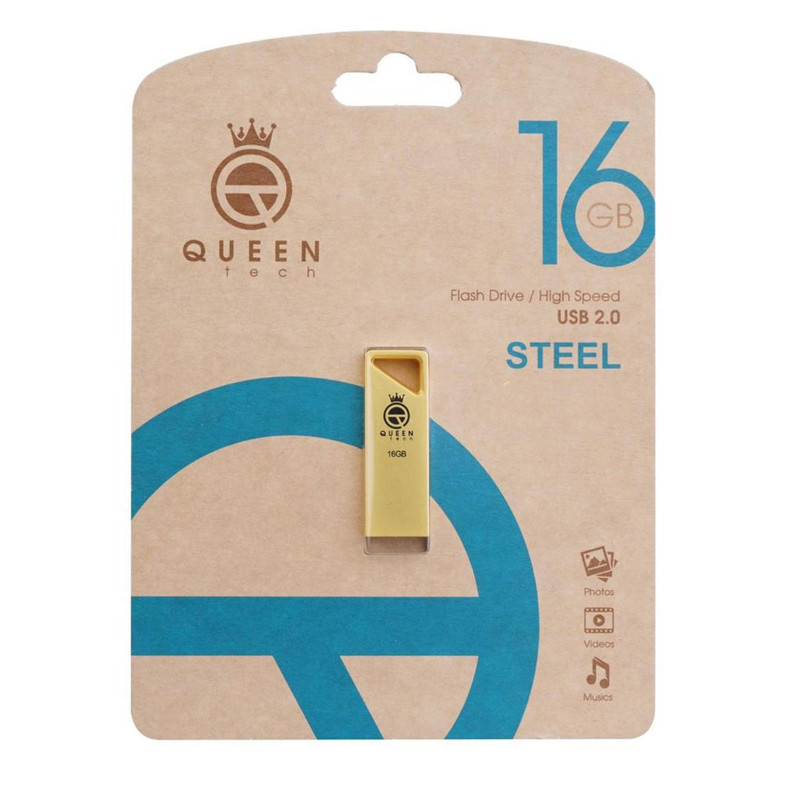 فلش مموری کوئین تک مدل STEEL ظرفیت ۱۶ گیگابایت USB 2.0