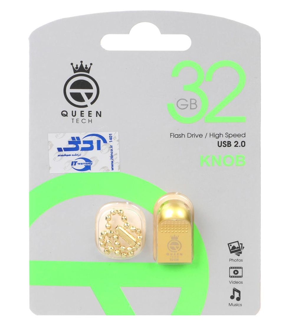 فلش مموری کوئین تک مدل KNOB ظرفیت ۳۲ گیگابایت